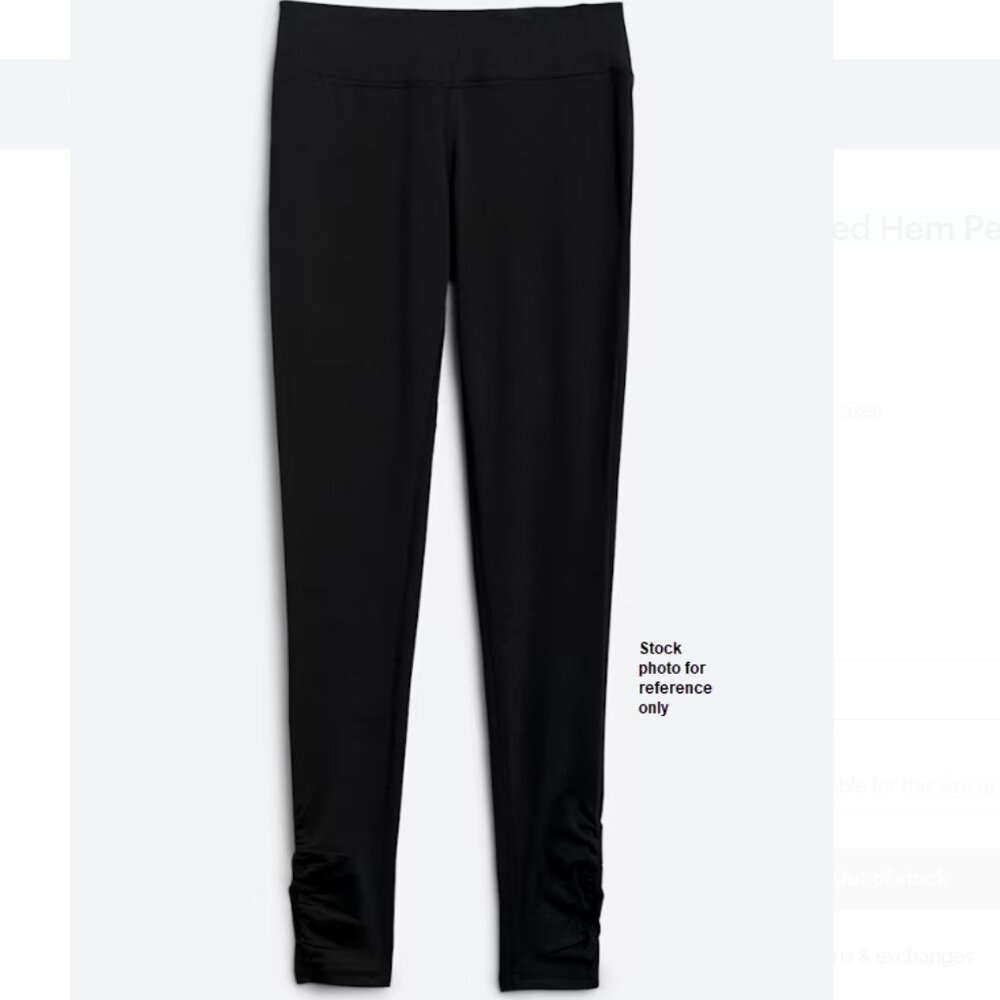 Gaiam Om Yoga Shirred Hem Performance Legging